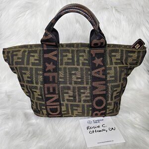 Authentic Fendi Roma FF Zucca Tote Bag